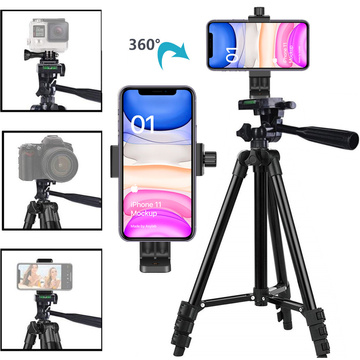 Universalstativ Alogy Tripod Handyhalter 1/4 Ständer für GoPro Kameras mit Bluetooth Fernbedienung, Gehäuse Schwarz