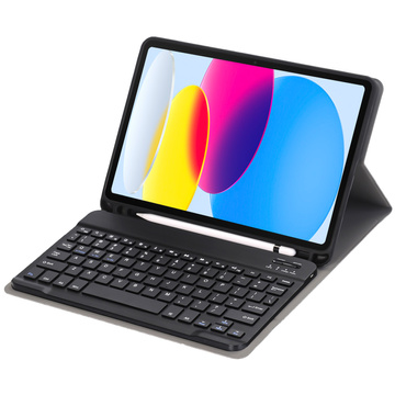 Schutzhülle mit kabelloser Tastatur Alogy Tastaturhülle mit Stylus-Halterung für Apple iPad 10.9 2022 aus schwarzem Glas
