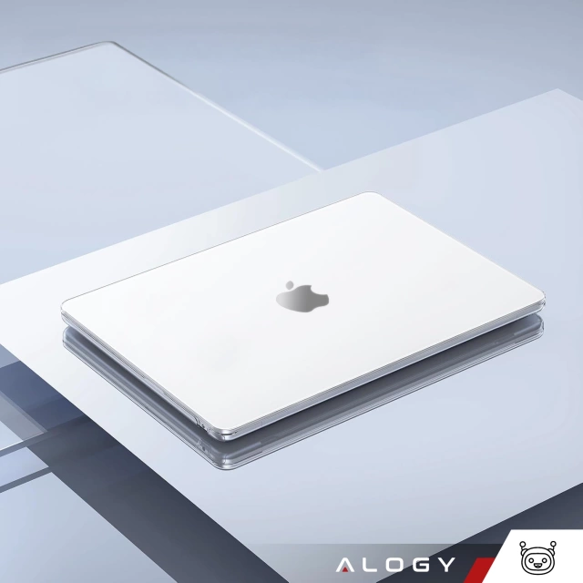 Etui ochronne do Apple Macbook Air 15 M2/M3/M4 2023/2024/2025 Alogy AirGuard™ Elastyczna obudowa Matowa Przezroczysta Biel