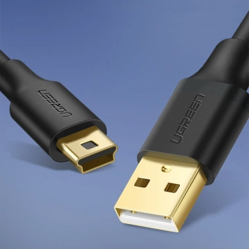 UGREEN 5-poliges vergoldetes USB-Mini-USB-Kabel 0,5 m schwarz (US132)