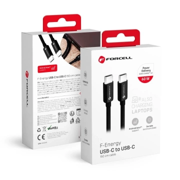 USB-C-auf-USB-C-Kabel 60 W 1,5 m Forcell C338 QC 4.0 PD für 60-W-Ladegeräte