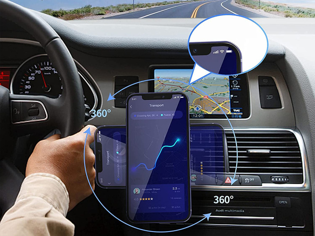 Uchwyt samochodowy z ładowarka Qi do MagSafe Alogy na kratkę 15W