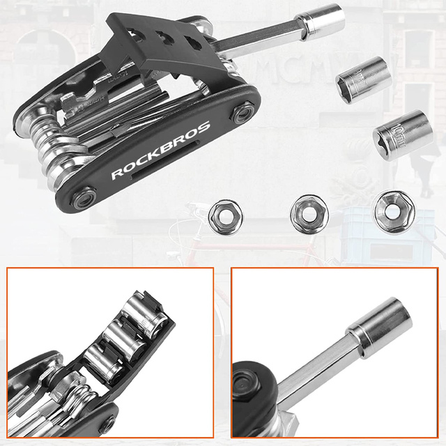 Uniwersalny zestaw narzędzi wielofunkcyjnych rowerowych RockBros GJ1601 klucze do roweru Multitool
