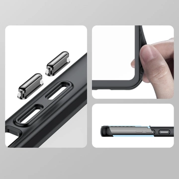 Outer Space Case für Samsung Galaxy S23 Handyhülle mit elastischem Rahmen blau