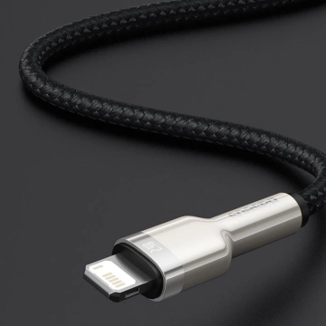 Baseus Cafule Metal Data USB-Kabel - Lightning 2,4 A 2 m weiß (CALJK-B02)