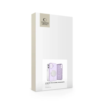 Etui Tech-Protect Flüssigsilikon MagSafe iPhone 16 Mauve