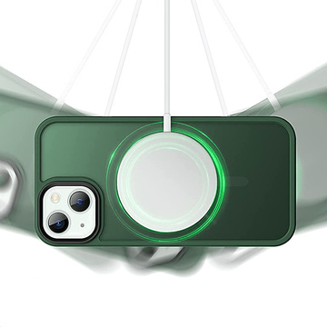 Schützendes MagMat Case für MagSafe für Apple iPhone 13 Mattgrünes Glas
