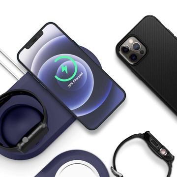 Ladehalterung für MagSafe 2in1 Alogy Ständer für Apple Watch / iPhone 12 13 Marineblau