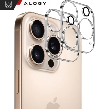 2x Kameralinsenglas für Apple iPhone 16 Pro / 16 Pro Max Alogy Lens Protector Pro Transparent