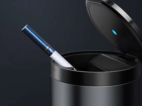 Baseus Autoaschenbecher mit LED Schwarz