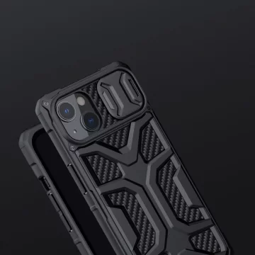 Nillkin Adventruer Case iPhone 13 Hülle gepanzerte Hülle mit Kameraabdeckung blau
