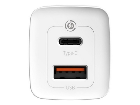 Ładowarka sieciowa szybka  Baseus GaN2 Lite USB + USB-C 65W EU Biała