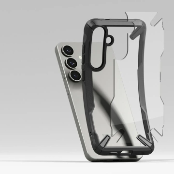 Etui für Samsung Galaxy S25 Schwarz Ringke Fusion X