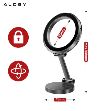 Alogy Autohalterung für MagSafe Magnet-Handyhalterung für Armaturenbrett, Schwarz