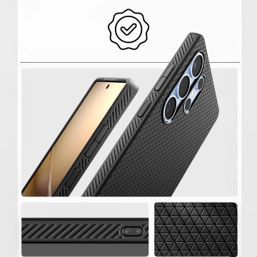 Samsung Galaxy S25 Ultra Hülle Schutzhülle Spigen Liquid Air Matt Schwarz