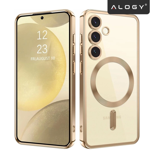 Etui do Samsung Galaxy S25+ Plus Alogy LuxeShield™️ Glamour Luxury Ring obudowa z osłoną aparatów Złote