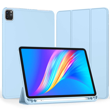 Alogy Book Cover Pencil Case Schutzhülle mit Stifthalter für Apple iPad Air 4 2020 / Air 5 2022 10,9 Zoll, Blau