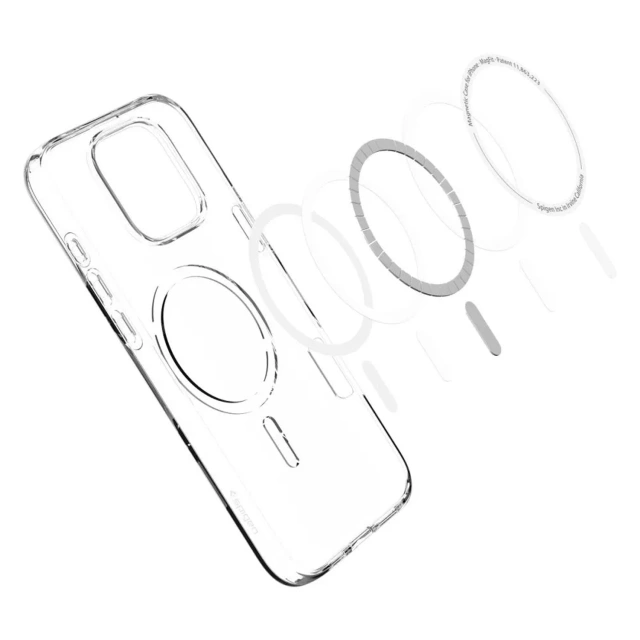 Etui do iPhone 16 Pro Spigen Liquid Crystal Mag Magsafe obudowa ochronna na telefon Clear