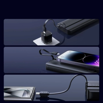 Joyroom 10000 mAh 22,5 W Powerbank mit 2 Kabeln – Bereit zum Aufladen