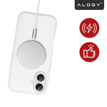 Hülle für Apple iPhone 16 Pro Max Alogy MagSafe Hybrid Matte Case Matte Cover mit Linsenschutz Schwarz