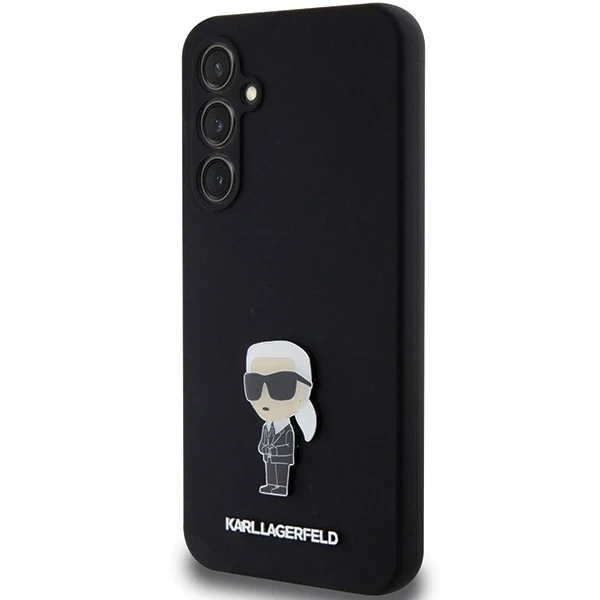 Etui Karl Lagerfeld KLHCS23FEMHKNPK do Samsung Galaxy S23 FE S711 czarny/black Silicone Ikonik Metal Pin