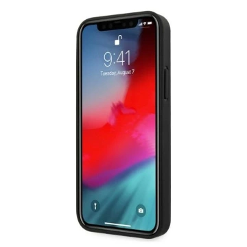 Etui für das Telefon BMW BMHCP12LRSCSK für das Apple iPhone 12 Pro Max 6,7" Czarny/Black Hardcase Leather Perforate Sides