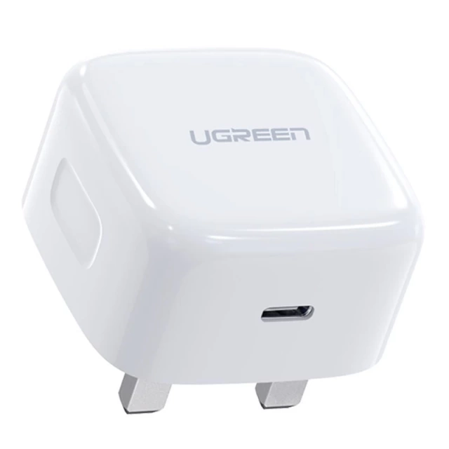Ugreen USB-Wandladegerät Typ C Power Delivery 3.0 Quick Charge 4.0 20W 3A (UK-Stecker) weiß (CD137)