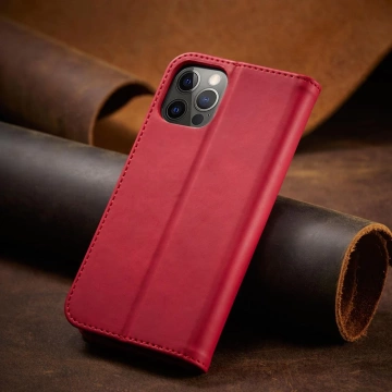 Magnet Fancy Case Hülle für iPhone 12 Pro Tasche Kartenetui Kartenständer Rot
