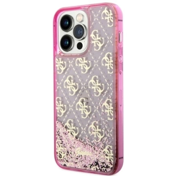 Etui Guess GUHCP14LLC4PSGP für iPhone 14 Pro 6,1" Hardcase Liquid Glitter 4G Transculent