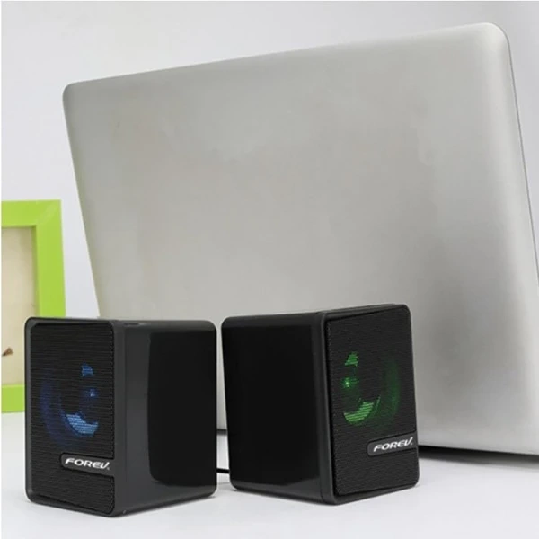 Głośniki komputerowe podświetlane Stero Forev FV-208 Czarne
