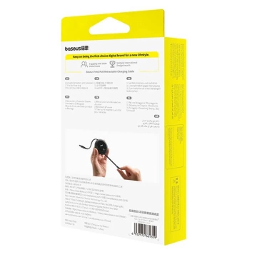 Baseus Free2Pull USB-C-Kabel für iP 20 W 1 m Schwarz