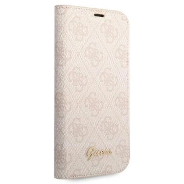 Guess GUBKP14SHG4SHP Hülle für Apple iPhone 14 6.1" Pink/Pink Book 4G Vintage Gold Logo