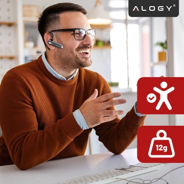 Kabelloses Headset für Bluetooth 4.0-Anrufe, Auto-Headset mit Display V8 Schwarz