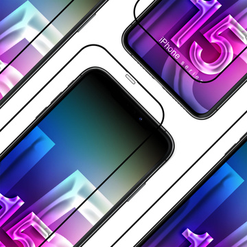 Hülle Glas-Bildschirmlinse für iPhone 15 Pro Max Set 3mk Comfort Set 4in1 Hülle Linse gehärtet