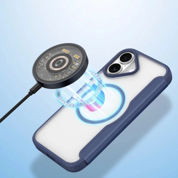 Etui do iPhone 17 Dux Ducis Skin X Pro Portfel MagSafe Niebieskie