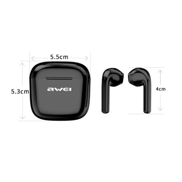 AWEI Bluetooth 5.0 T26 TWS kabellose Kopfhörer-Dockingstation Schwarz