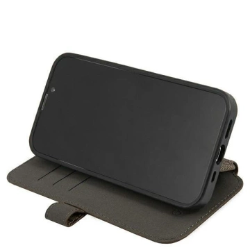 Guess GUBKP13L4GMGBR Hülle für Apple iPhone 13 Pro / 13 6.1" Braun/Braun Buch 4G Big Metal Logo