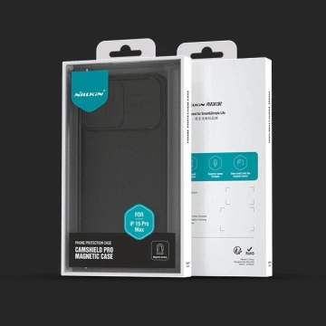 Nillkin CamShield Pro magnetische Hülle für iPhone 15 Plus mit Kameraschutz – Blau