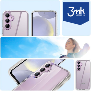 Hülle für Samsung Galaxy S24 3mk Armor Case Klares Gehäuse, gepanzerte Rückseite, transparentes Glas