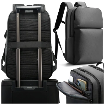 Bange 26L wasserdichter Rucksack für Laptops bis 15,6 Zoll – Geräumig und komfortabel, robust und atmungsaktiv, ideal für Stadt und Reisen, Arbeit und Flugreisen, Unisex – Grau