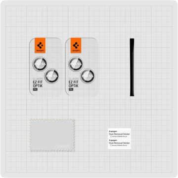 Osłona aparatu spigen optik.tr ”ez fit” camera protector 2-pack do iphone 14 / 14 plus / 15 / 15 Plus black