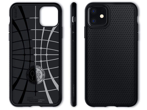 Etui Spigen Liquid Air für Apple iPhone 11 Mattschwarz