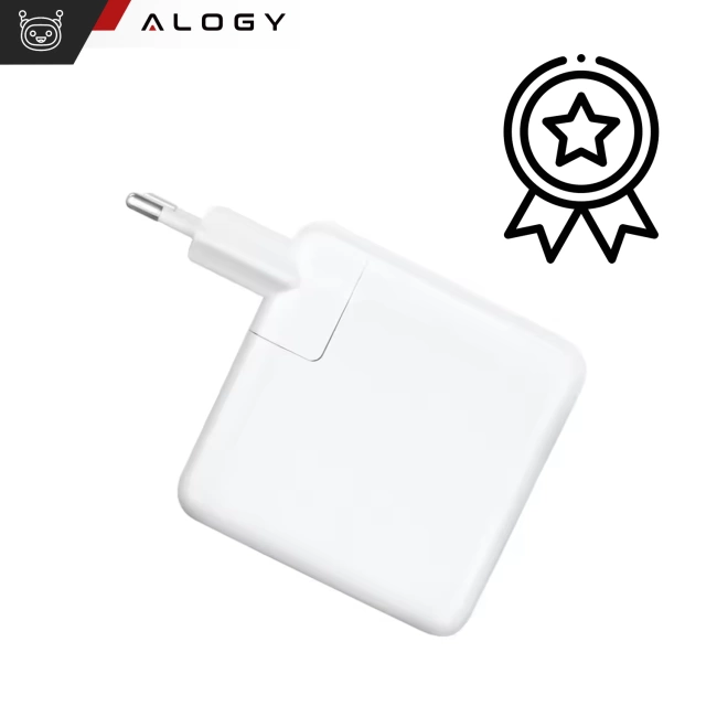Ładowarka Zasilacz do Apple MacBook Alogy Universal Charger Kabel 2m USB-C do USB-C Szybkie ładowanie PowerDelivery PD 61W Biały
