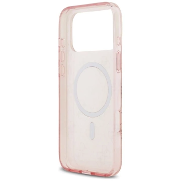 Etui Guess IML 4G Background MagSafe do iPhone 17 Pro Różowy