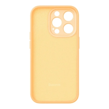 Baseus Liquid Silica Gel Case Set für iPhone 14 Pro Max (Gelb) Gehärtetes Glas mit Reinigungsset