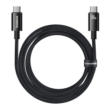 Baseus Tungsten Gold USB-C auf USB-C 100W USB-Kabel 1,5m (Schwarz)