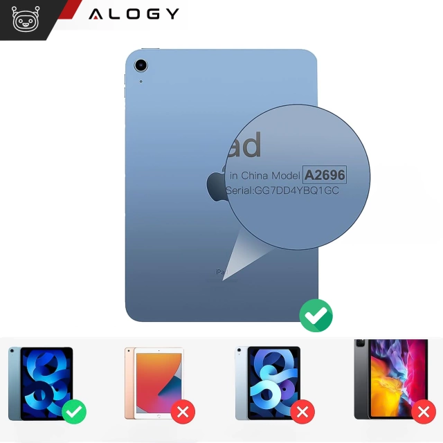 Etui do Apple iPad 11gen. 11" 2025 / 10gen. 10.9" 2022 obudowa na tablet Alogy Smart Case Pencil Holder Niebieskie