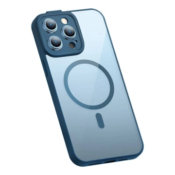 Baseus Frame Protection Set Transparente Magnethülle und gehärtetes Glas für iPhone 14 Pro (Blau)