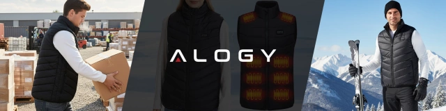 Kamizelka grzewcza z 28 strefami – 4-stopniowa regulacja temperatury, zasilanie USB, idealna na zimę i aktywności outdoor – Alogy ThermoVest™ Czarna (XL)