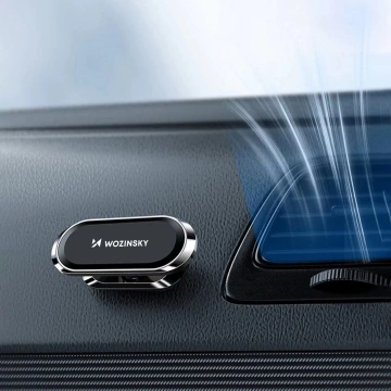 Wozinsky Selbstklebende magnetische 360-Grad-Armaturenbretthalterung Silber (WMH-06)